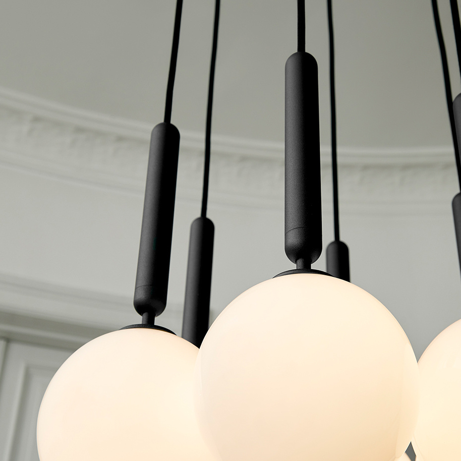 Miira 6 Ljuskrona Rock Grey/Opal White