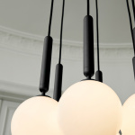 Miira 6 Ljuskrona Rock Grey/Opal White Miira 6 Ljuskrona Rock Grey/Opal White