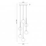 Miira 6 Ljuskrona Brass/Optic Clear Miira 6 Ljuskrona Brass/Optic Clear