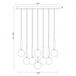 Miira 13 Ljuskrona Rock Grey/Optic Clear Miira 13 Ljuskrona Rock Grey/Optic Clear