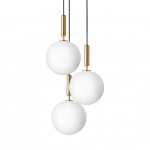 Miira 3 Ljuskrona Large Brass/Opal White Miira 3 Ljuskrona Large Brass/Opal White