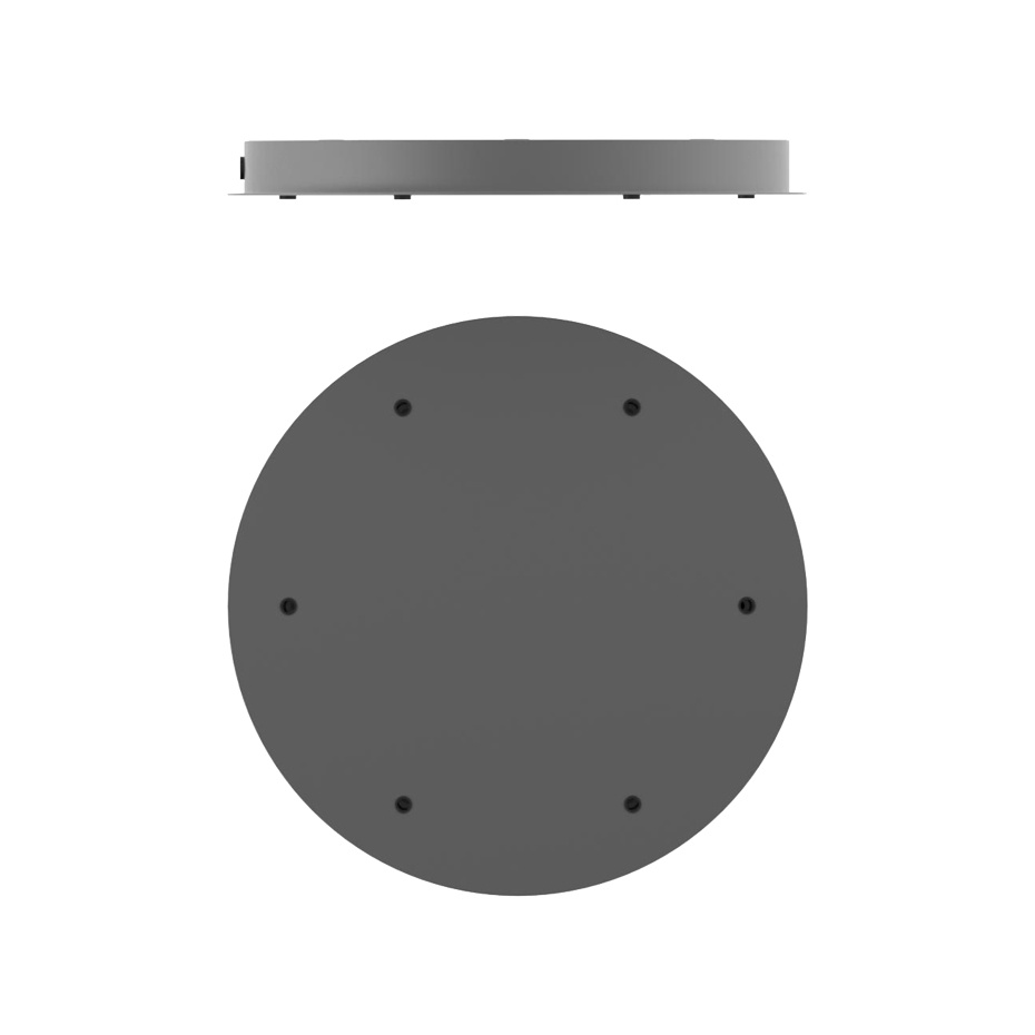 Miira 6 Ljuskrona Large Rock Grey/Optic Clear