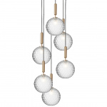 Miira 6 Ljuskrona Large Brass/Optic Clear Miira 6 Ljuskrona Large Brass/Optic Clear