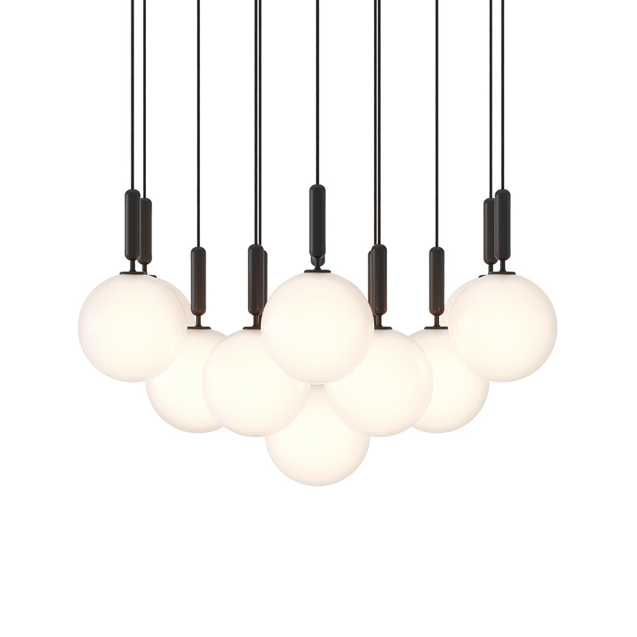 Miira 13 Ljuskrona Large Rock Grey/Opal White