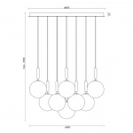 Miira 13 Ljuskrona Large Brass/Optic Clear Miira 13 Ljuskrona Large Brass/Optic Clear