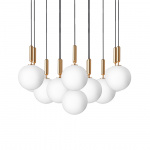 Miira 13 Ljuskrona Large Brass/Opal White Miira 13 Ljuskrona Large Brass/Opal White