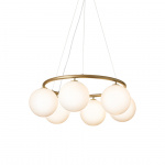 Miira 6 Circular Ljuskrona Brass/Opal White Miira 6 Circular Ljuskrona Brass/Opal White