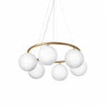 Miira 6 Circular Ljuskrona Brass/Opal White Miira 6 Circular Ljuskrona Brass/Opal White