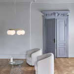 Miira 6 Circular Ljuskrona Brass/Opal White Miira 6 Circular Ljuskrona Brass/Opal White