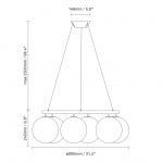 Miira 6 Circular Ljuskrona Brass/Opal White Miira 6 Circular Ljuskrona Brass/Opal White