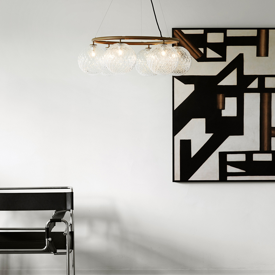 Miira 6 Circular Ljuskrona Dark Bronze/Optic Clear