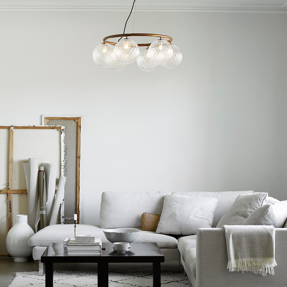 Miira 6 Circular Ljuskrona Dark Bronze/Optic Clear