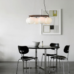 Miira 6 Circular Ljuskrona Dark Bronze/Opal White Miira 6 Circular Ljuskrona Dark Bronze/Opal White