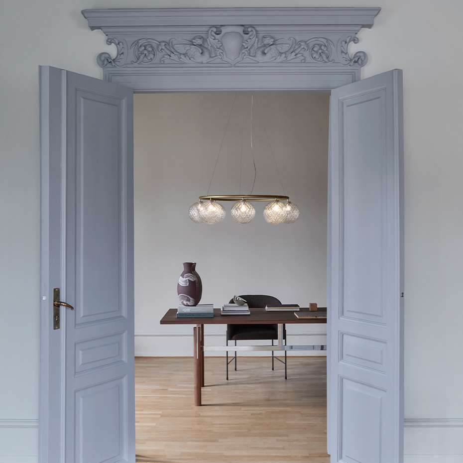 Miira 8 Circular Ljuskrona Brass/Optic Clear