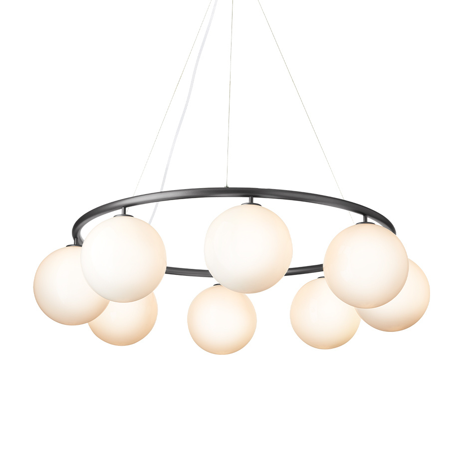 Miira 8 Circular Ljuskrona Rock Grey/Opal White