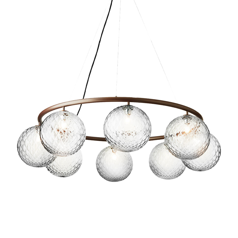 Miira 8 Circular Ljuskrona Dark Bronze/Optic Clear