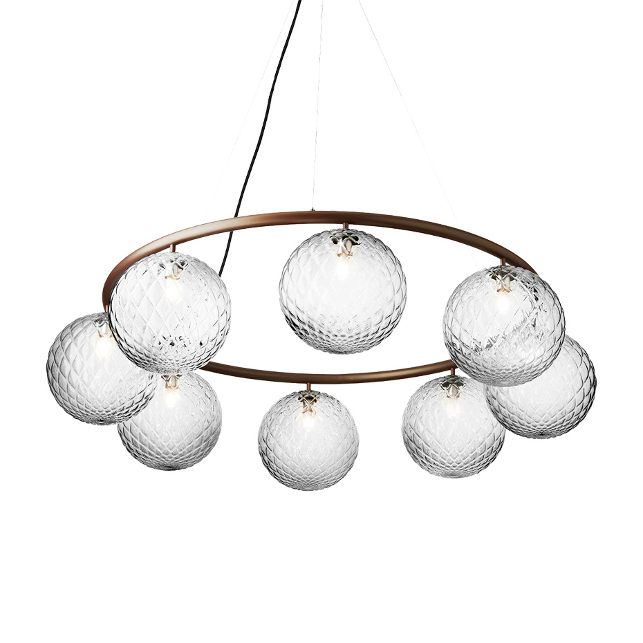 Miira 8 Circular Ljuskrona Dark Bronze/Optic Clear