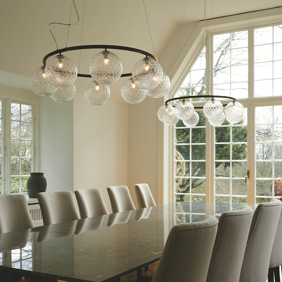 Miira 8 Circular Ljuskrona Dark Bronze/Optic Clear