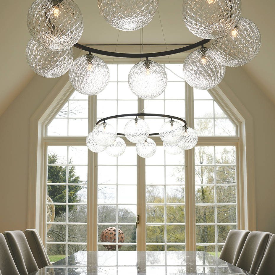 Miira 8 Circular Ljuskrona Dark Bronze/Optic Clear