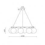 Miira 8 Circular Ljuskrona Dark Bronze/Opal White Miira 8 Circular Ljuskrona Dark Bronze/Opal White