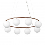 Miira 8 Oval Ljuskrona Dark Bronze/Opal White Miira 8 Oval Ljuskrona Dark Bronze/Opal White