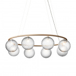 Miira 8 Oval Ljuskrona Brass/Optic Clear Miira 8 Oval Ljuskrona Brass/Optic Clear