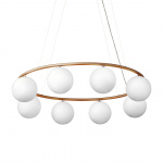 Miira 8 Oval Ljuskrona Brass/Opal White Miira 8 Oval Ljuskrona Brass/Opal White