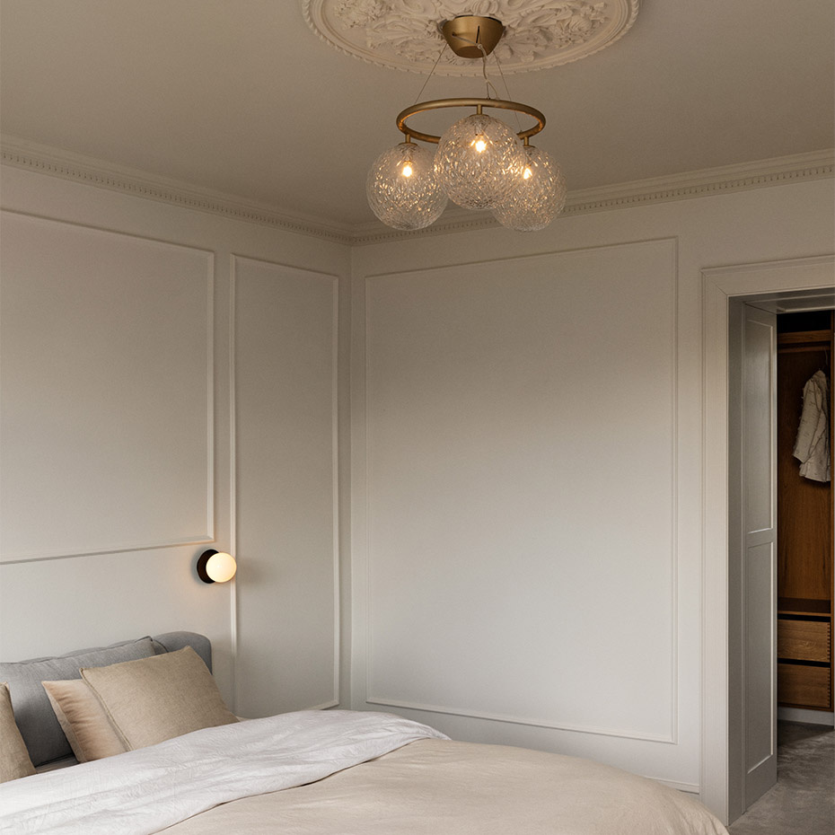 Miira 3 Circular Ljuskrona Brass/Optic Clear