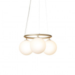 Miira 3 Circular Ljuskrona Brass/Opal White Miira 3 Circular Ljuskrona Brass/Opal White