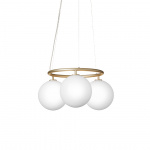 Miira 3 Circular Ljuskrona Brass/Opal White Miira 3 Circular Ljuskrona Brass/Opal White