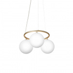 Miira 3 Circular Ljuskrona Brass/Opal White Miira 3 Circular Ljuskrona Brass/Opal White