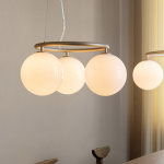 Miira 3 Circular Ljuskrona Brass/Opal White Miira 3 Circular Ljuskrona Brass/Opal White