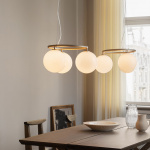 Miira 3 Circular Ljuskrona Brass/Opal White Miira 3 Circular Ljuskrona Brass/Opal White