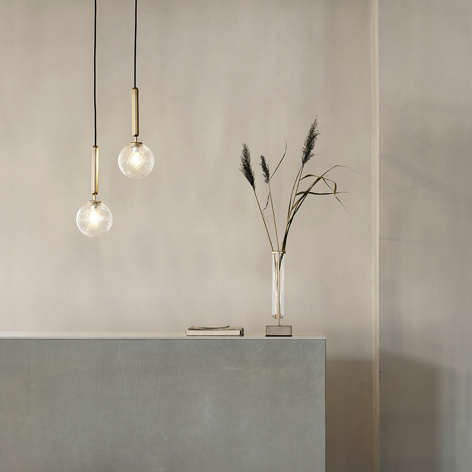 Miira 1 Pendel Brass/Optic Clear