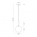 Miira 1 Pendel Large Rock Grey/Optic Clear Miira 1 Pendel Large Rock Grey/Optic Clear