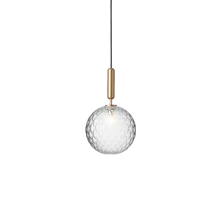 Miira 1 Pendel Large Brass/Optic Clear