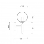 Miira Vägglampa Rock Grey/Optic Clear Miira Vägglampa Rock Grey/Optic Clear