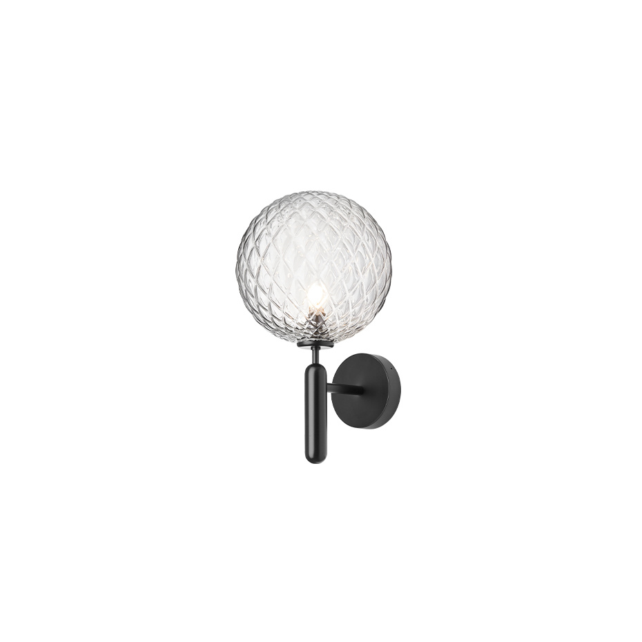 Miira Vägglampa Outdoor Black/Optic Clear IP54