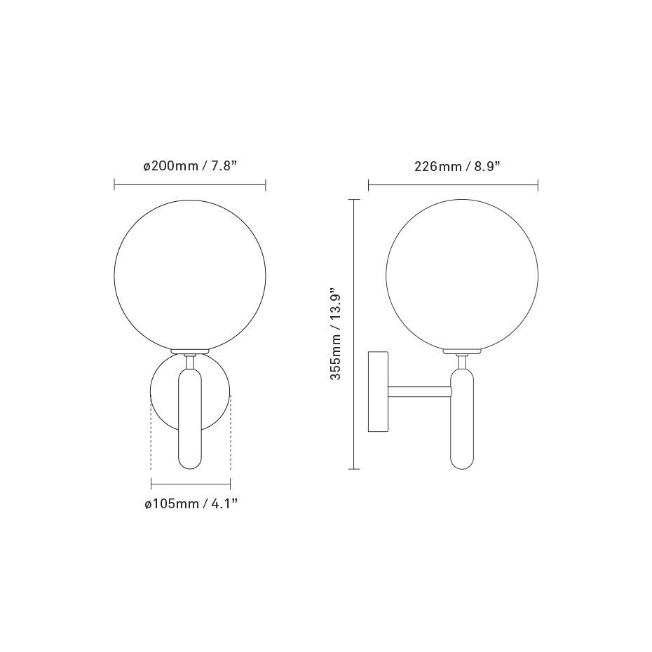 Miira Vägglampa Outdoor Dark Bronze/Optic Clear IP54