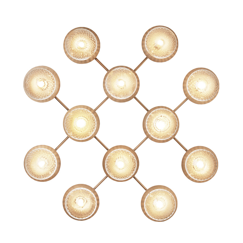 Liila 12 Tak/Vägg Nordic Gold/Optic Clear