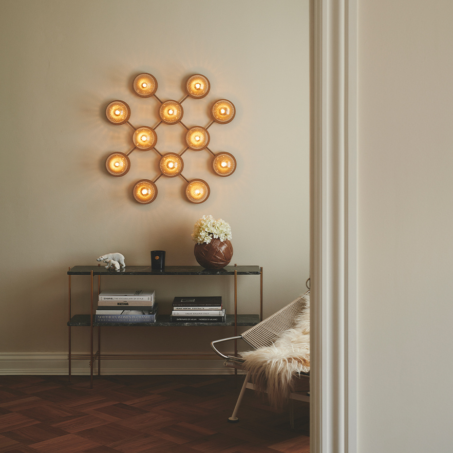 Liila 12 Tak/Vägg Nordic Gold/Optic Clear