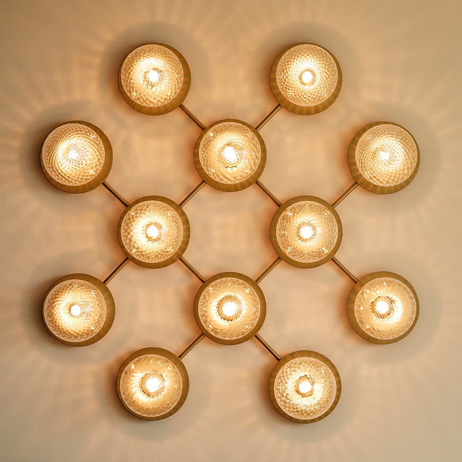 Liila 12 Tak/Vägg Nordic Gold/Optic Clear