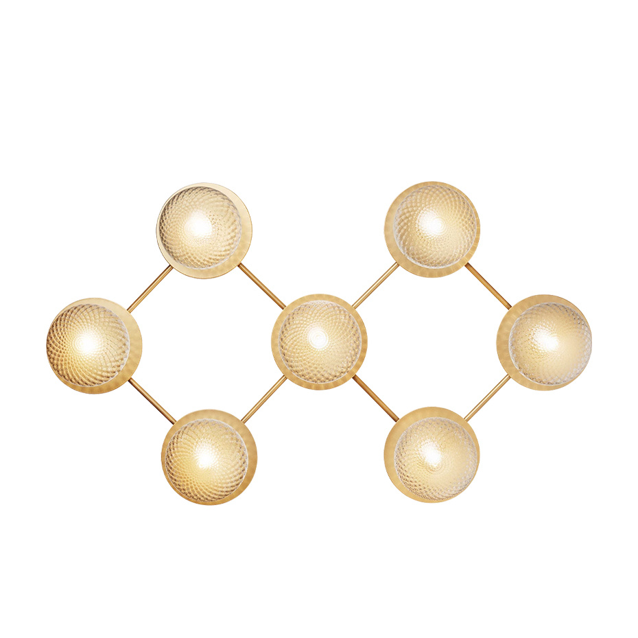 Liila 7 Tak/Vägg Nordic Gold/Optic Clear