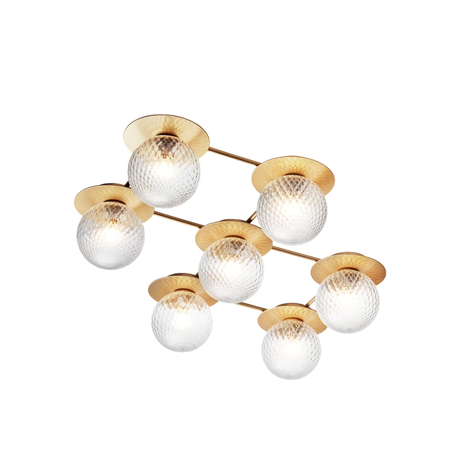 Liila 7 Tak/Vägg Nordic Gold/Optic Clear