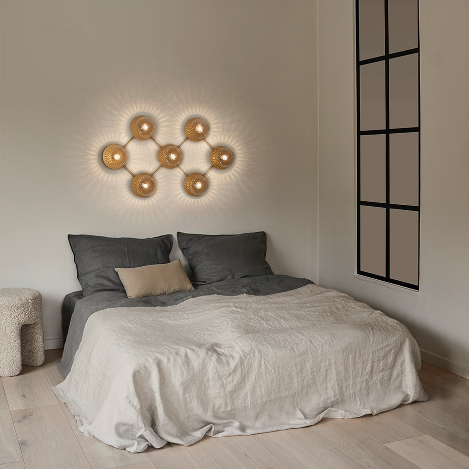 Liila 7 Tak/Vägg Nordic Gold/Optic Clear