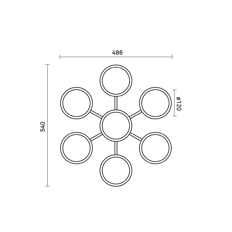 Liila Star Tak/Vägg Nordic Gold/Optic Clear