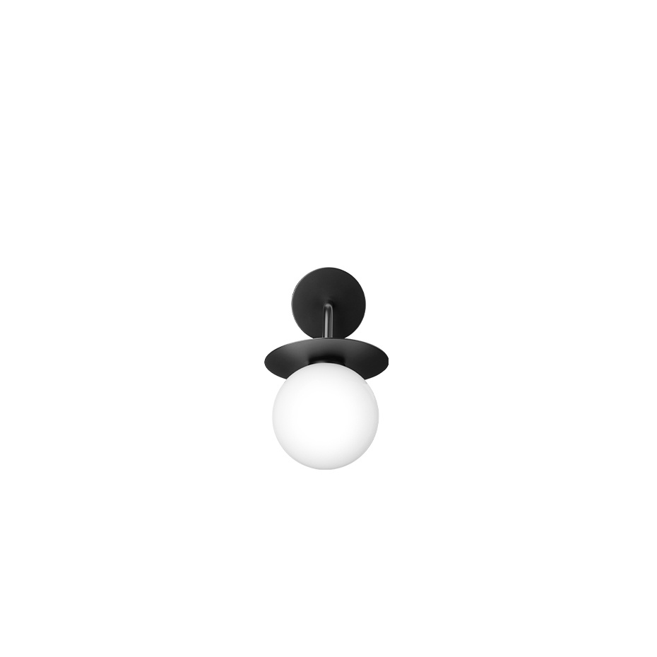 Liila Vägglampa Outdoor Black/Opal White IP54