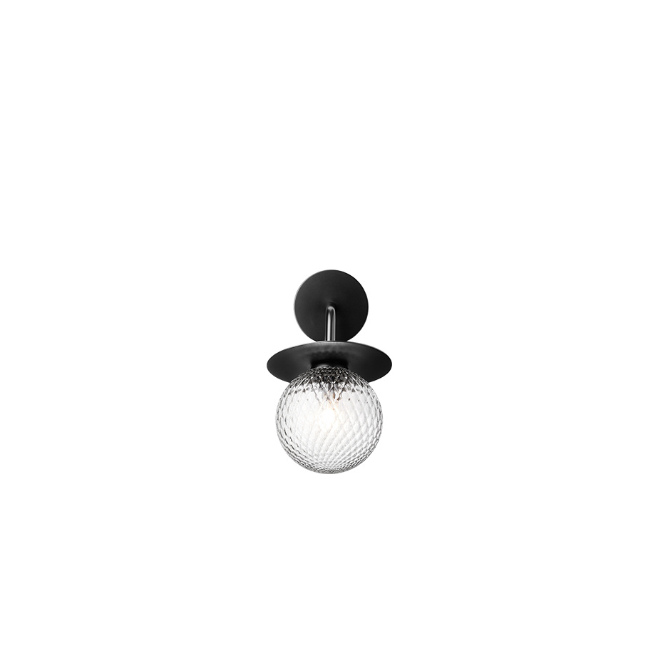 Liila Vägglampa Outdoor Black/Optic Clear IP54