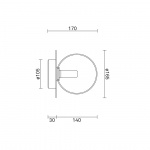 Liila 1 Tak/Vägg Medium Nordic Gold/Optic Clear IP44 Liila 1 Tak/Vägg Medium Nordic Gold/Optic Clear IP44