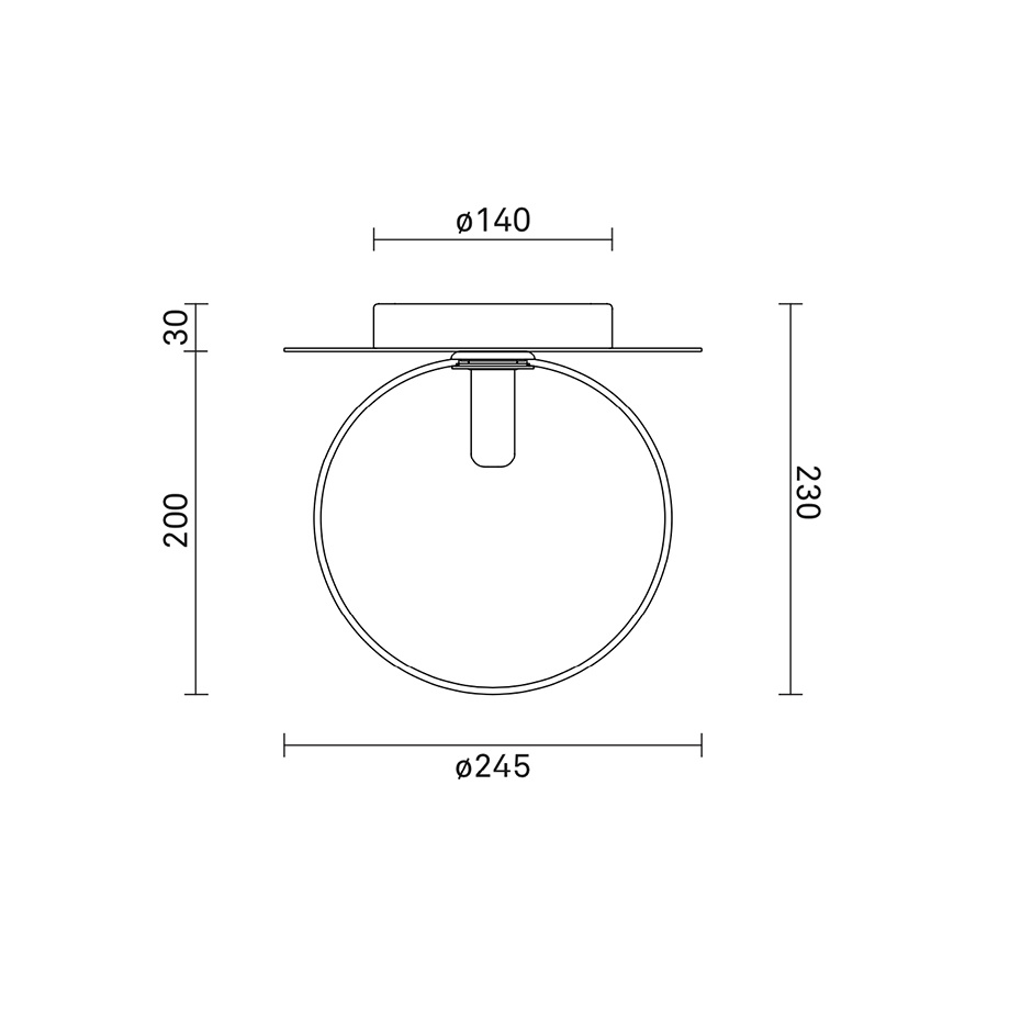 Liila 1 Tak/Vägg Large Nordic Gold/Optic Clear IP44